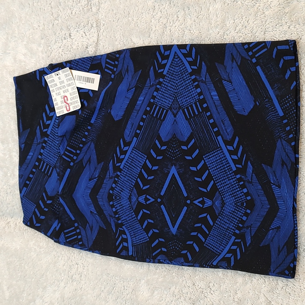Women's S Pencil Skirt LuLaRoe Cassie Black & Blue